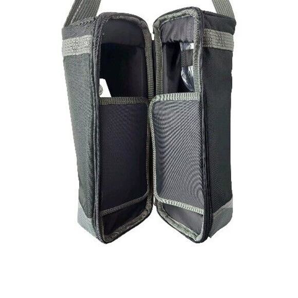 Picnic Time Estate Insulated Wine Tote Service & Accessories for 2 Black Gray - Picture 9 of 12